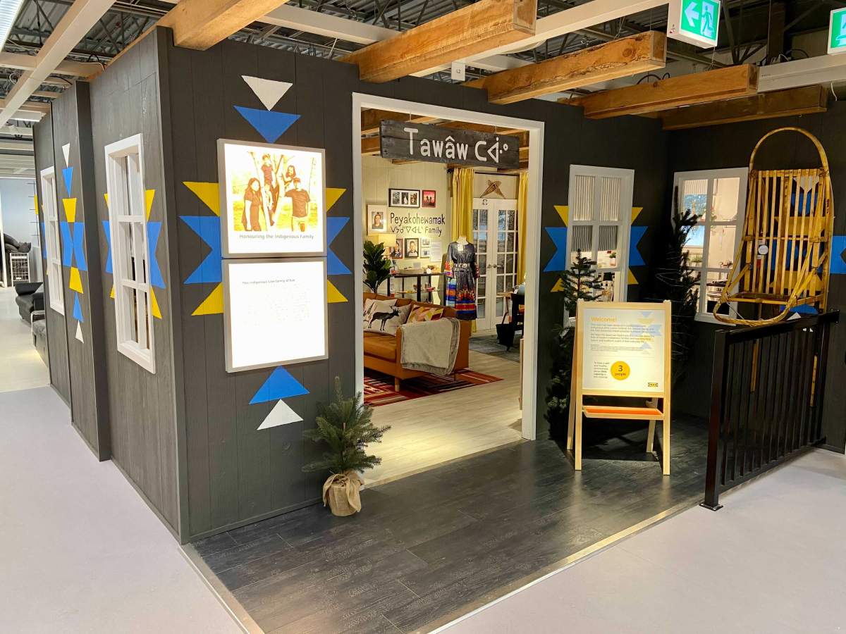 The Indigenous showroom at IKEA Edmonton.