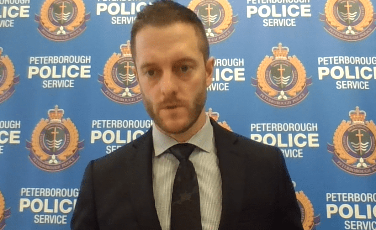 Det. Sgt. Josh McGrath discusses the homicide investigation on Thursday during an online media conference.
