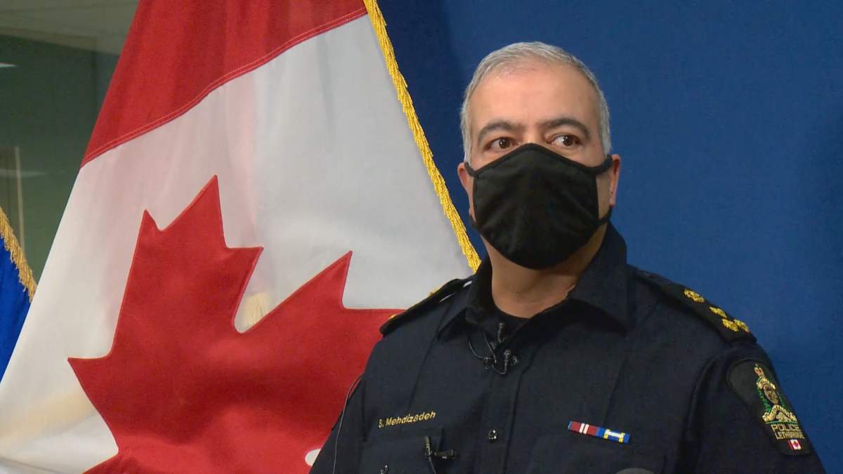 Lethbridge police chief Shahin Mehdizadeh.