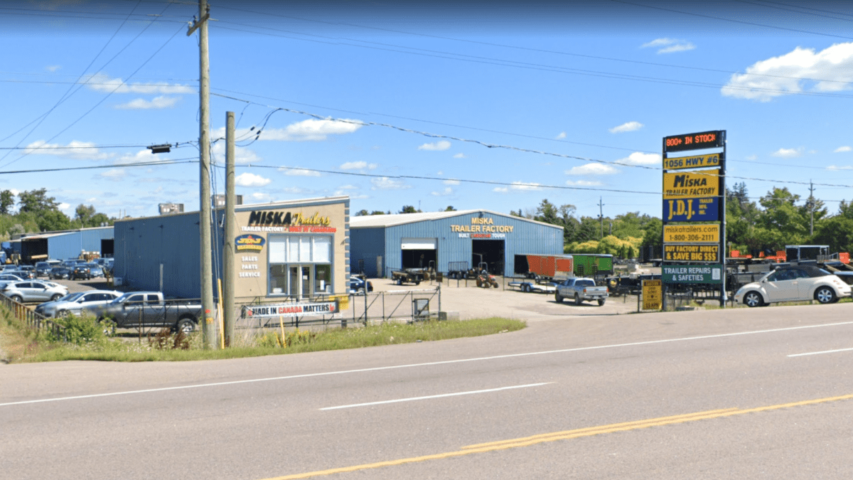 The Miska Trailer Factory is located at 1056 Highway 6 North in Hamilton, Ont.