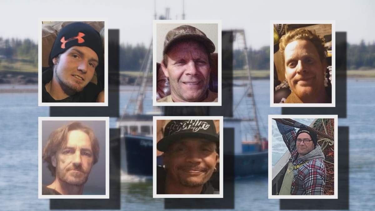 Aaron Cogswell, Charles Roberts, Daniel Forbes, Geno Francis, Leonard Gabriel and Michael Drake were the crew onboard the Chief William Saulis, a scallop dragger that is believed to have sunk while operating off the coast of Nova Scotia. 