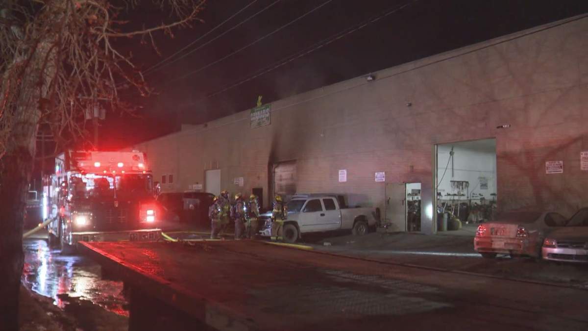 Calgary firefighters were called to the 5700 block of 17 Avenue southeast on Sunday morning after declaring a three-alarm fire response. 