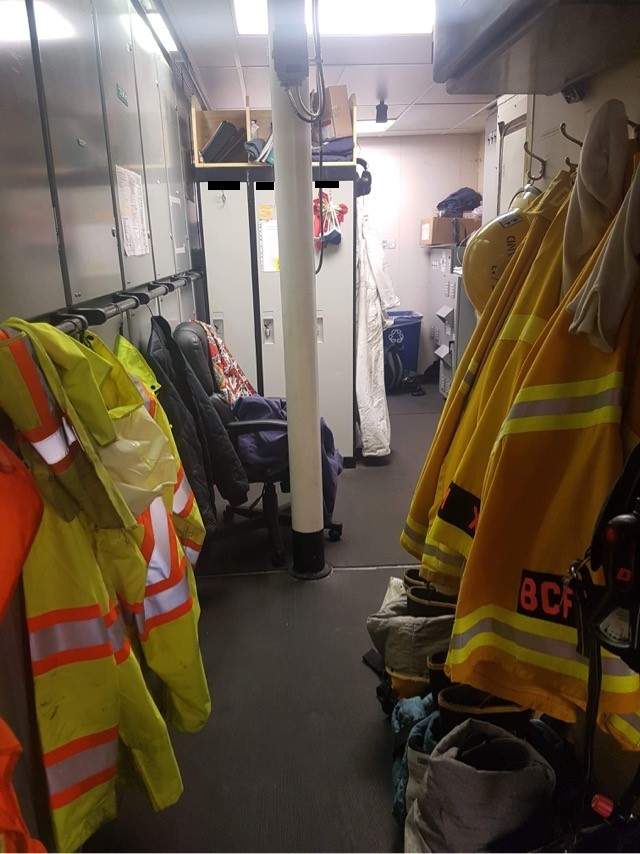 The area where female engineers on BC Ferries can currently change. Photo submitted.