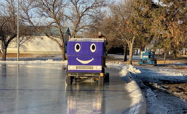 The rink should be ready for use by next Friday.