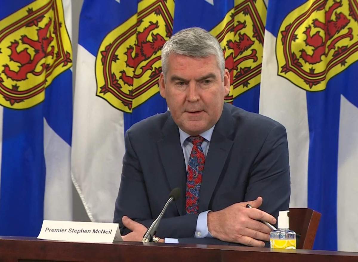Nova Scotia Premier Stephen McNeil speaks after a meeting of the provincial cabinet on Dec. 17, 2020. 