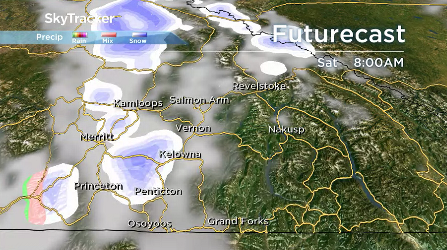 There may be a few pockets of mixed precipitation lingering on Saturday.