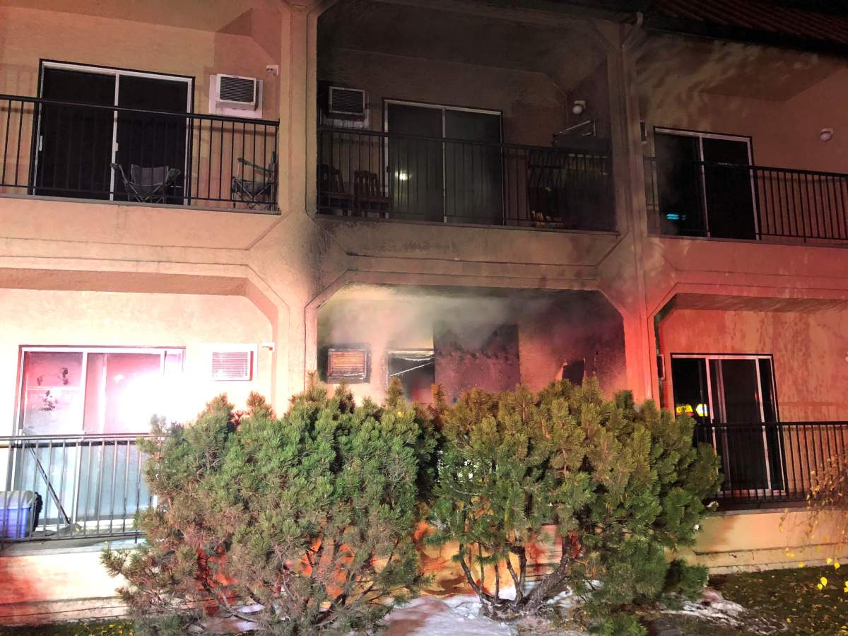 Vernon Fire Rescue Services responded to a fire in an apartment complex in the 2900 block of 43 Avenue.