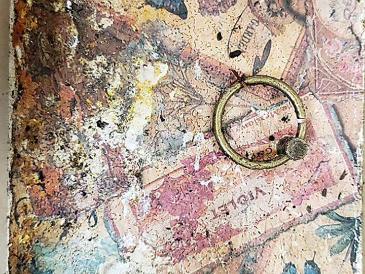 A photograph of the decorative lid of the container that housed the cremated remains. Vernon North Okanagan RCMP are hoping to return the remains to the next of kin.