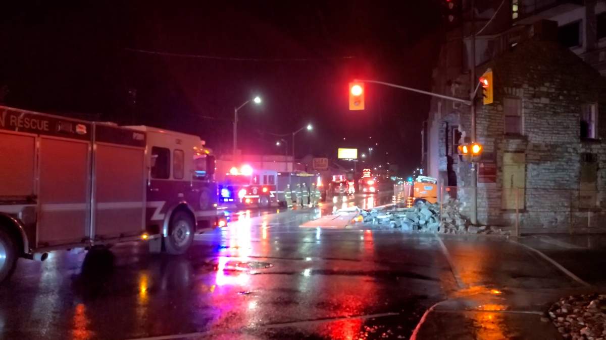Princess St. closewd because of the collapsed limestone building on Christmas Day