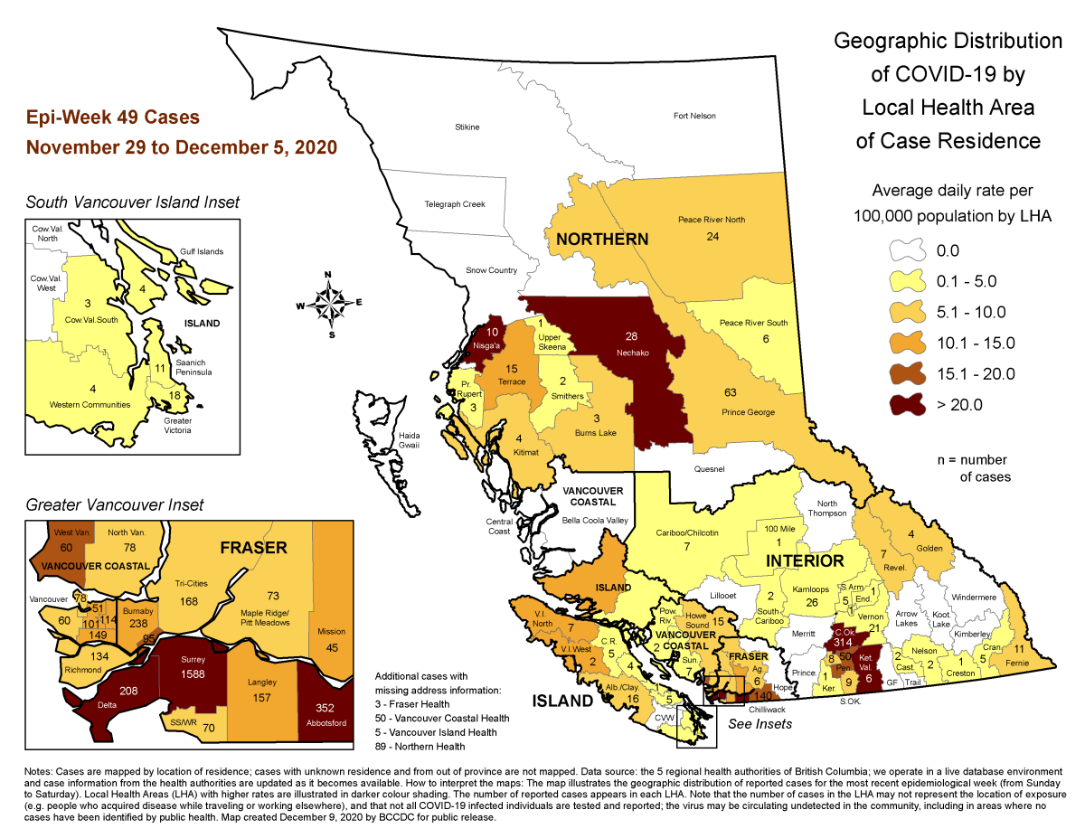 B.C. releasing more detailed geographic COVID-19 data, but critics say it’s not enough - image
