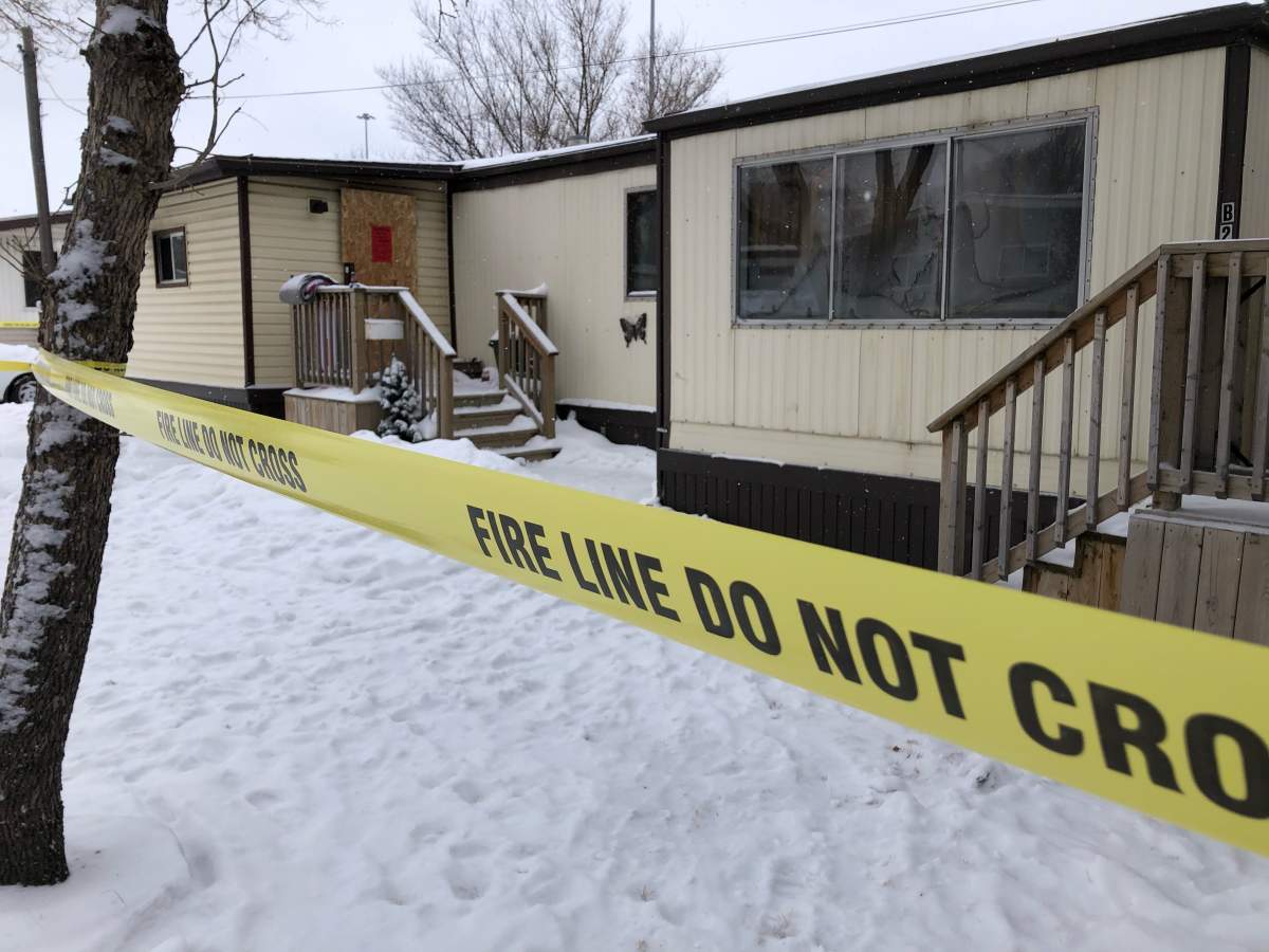 One person is dead following a mobile home fire at Glen Elm trailer park in east Regina. 