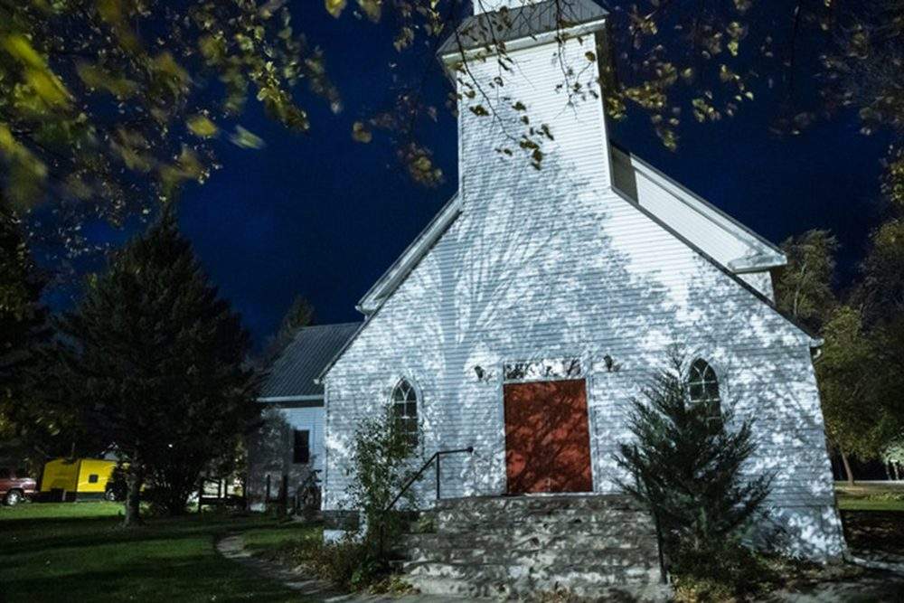 A former Lutheran church is shown in the community of Murdock, Min., on Dec. 9, 2020.
