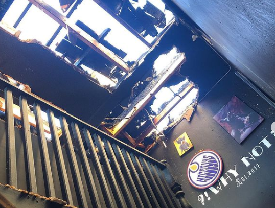 A shot of the Why Not Cafe and Bar following a fire on Sunday, Nov. 6, 2020.