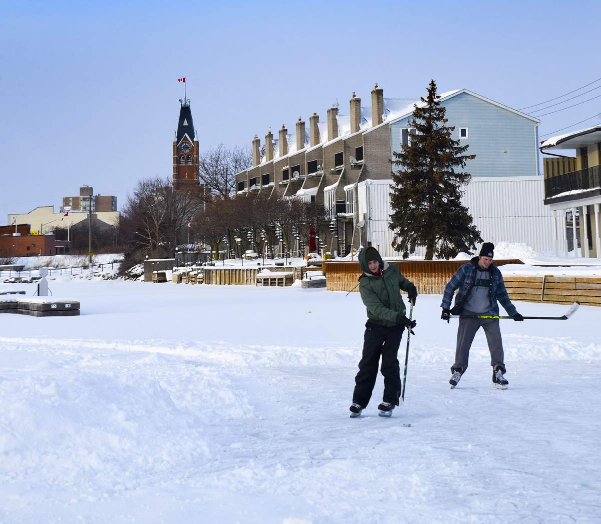 After several mild winter months, the city of Belleville says Victoria Harbour is now safe for skating. 