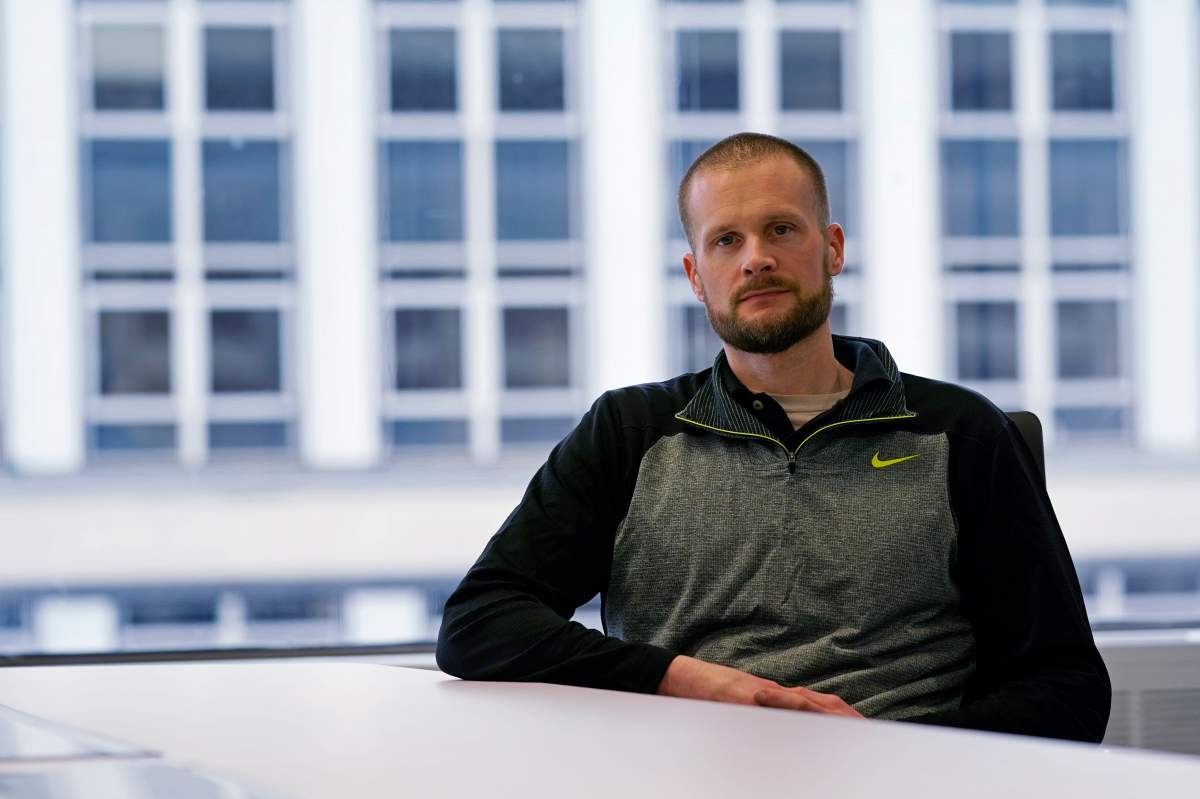 In this Dec. 31, 2020, file photo pardoned Blackwater contractor Evan Liberty poses for a photo in Washington.