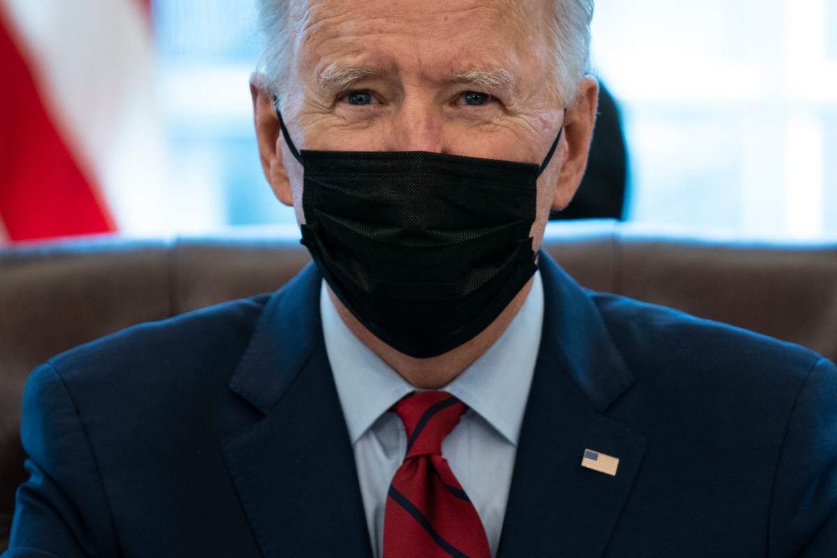 President Joe Biden delivers remarks on health care, in the Oval Office of the White House, Thursday, Jan. 28, 2021, in Washington. (AP Photo/Evan Vucci).