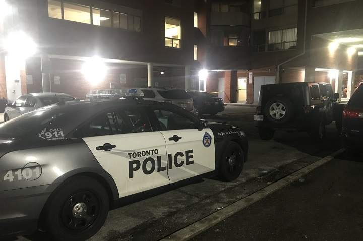 The stabbing happened at a Eglinton Avenue East property Wednesday afternoon.