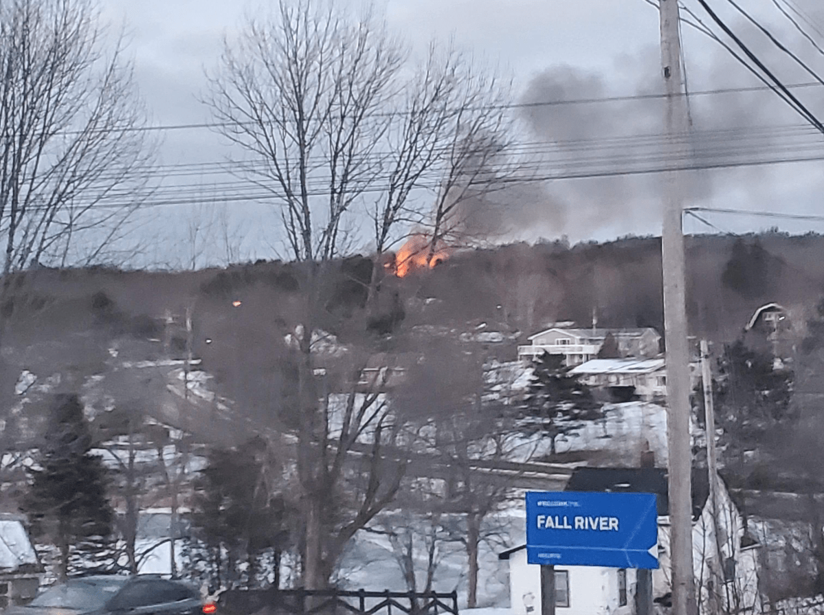 An abandoned house in Fall River, N.S., went into flames on Wednesday afternoon. 