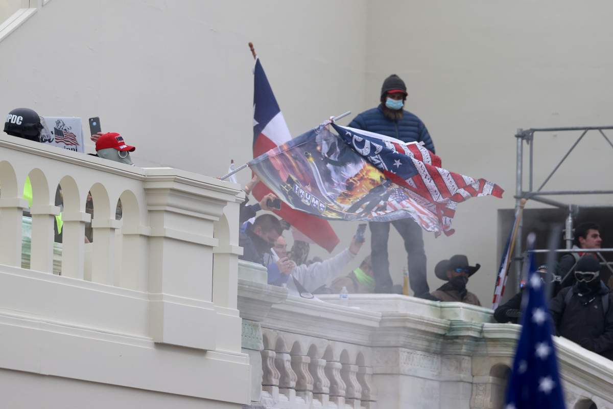 Protesters gather on the U.S. Capitol Building on January 06, 2021 in Washington, DC. – Tasos Katopodis/Getty Images