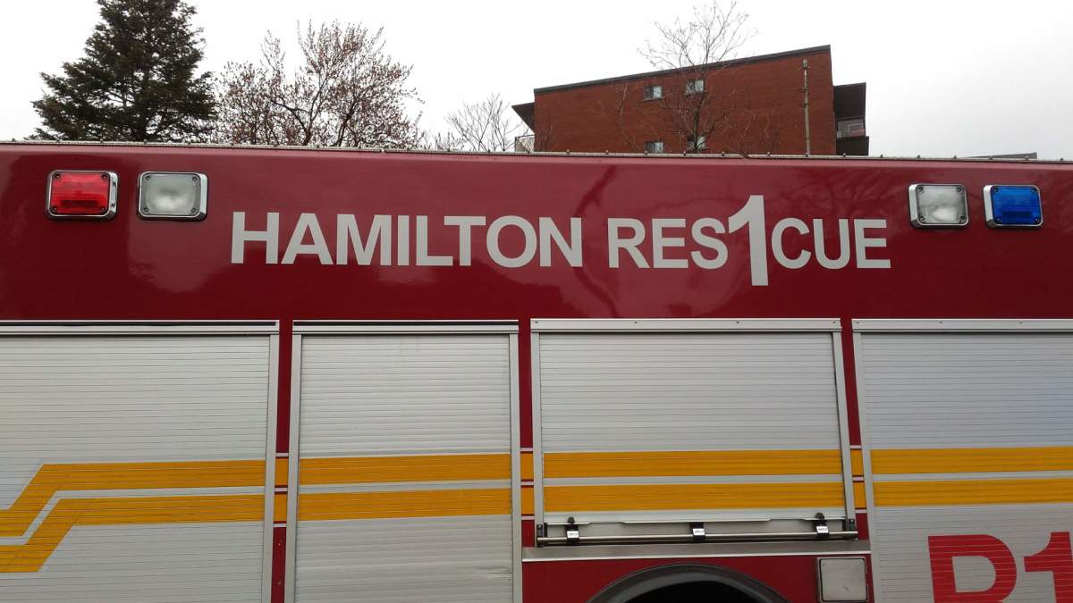 Fire crews rescue person from fire on the mountain.