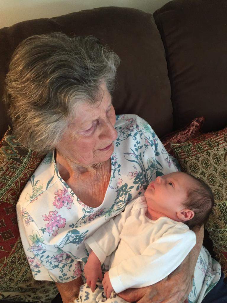 Leona Clifford with one of her great-grandchildren. Photo submitted by family.