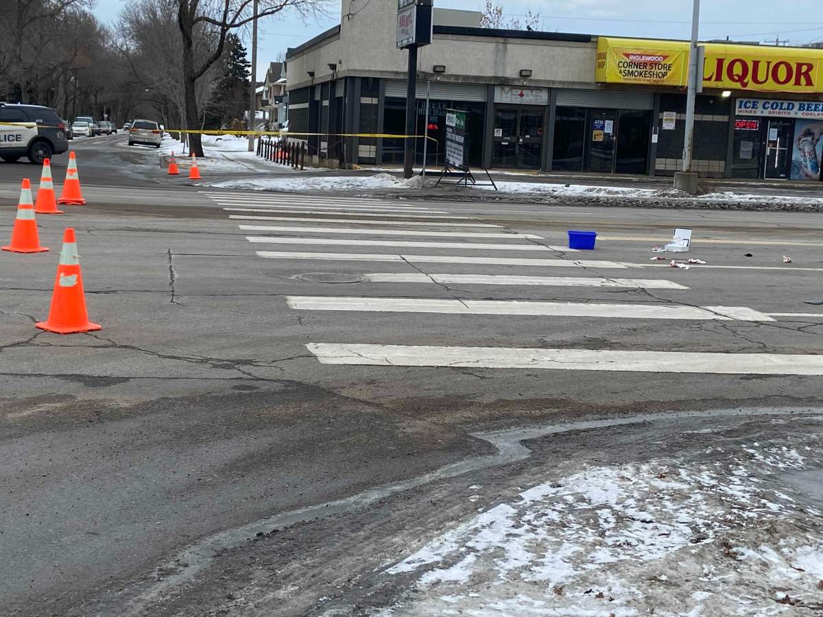 Edmonton police are investigating after a pedestrian was struck by a van while crossing the street in northwest Edmonton. 
