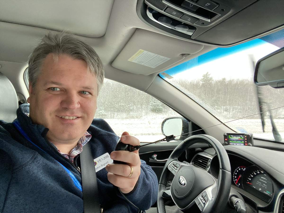 John Bignell, with the Halifax Amateur Radio Club, is participating in a Saturday contest that challenges communication in case of emergencies across the city. 