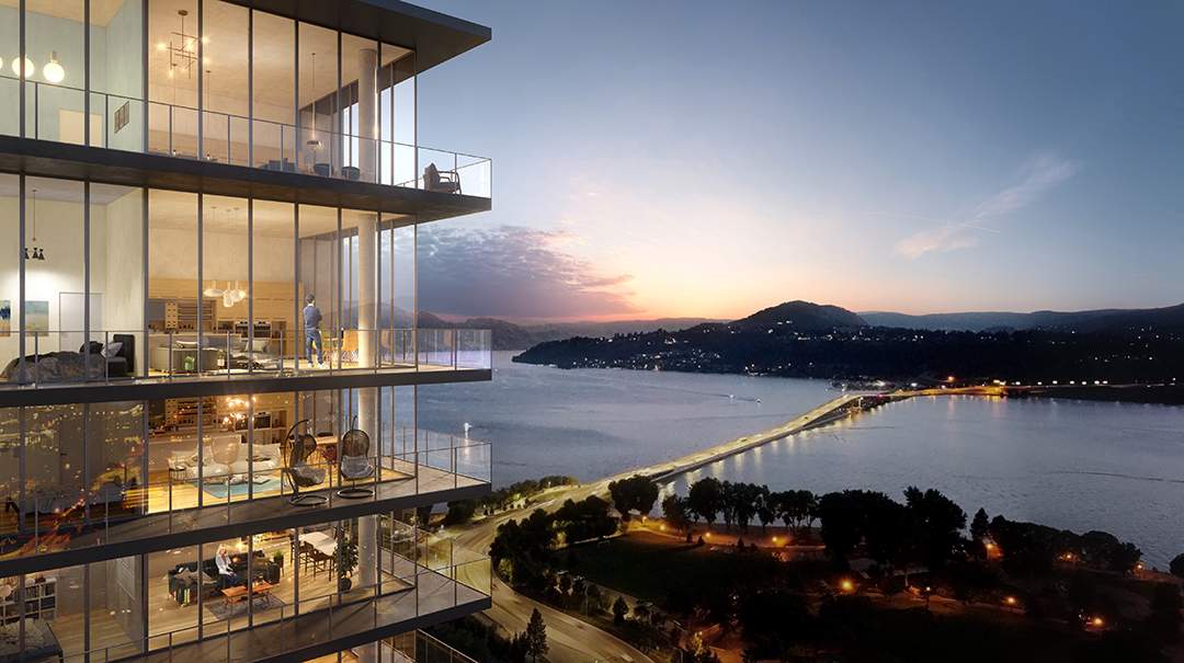 An artist’s rendition of what the lake view would look like.