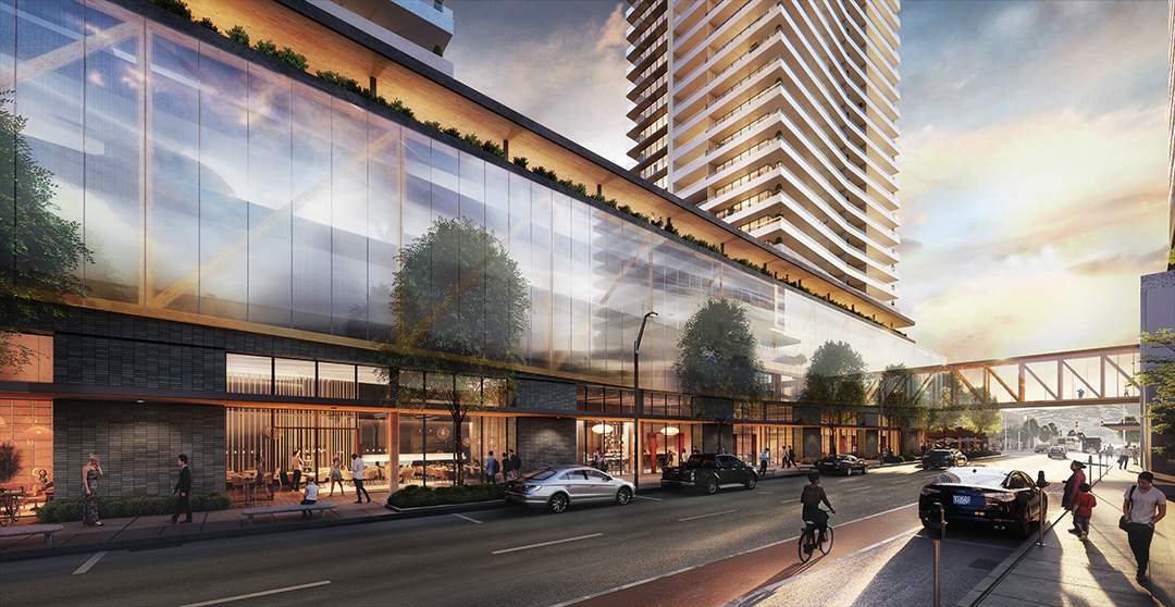 An artist’s rendition of what the street-level view would look like.