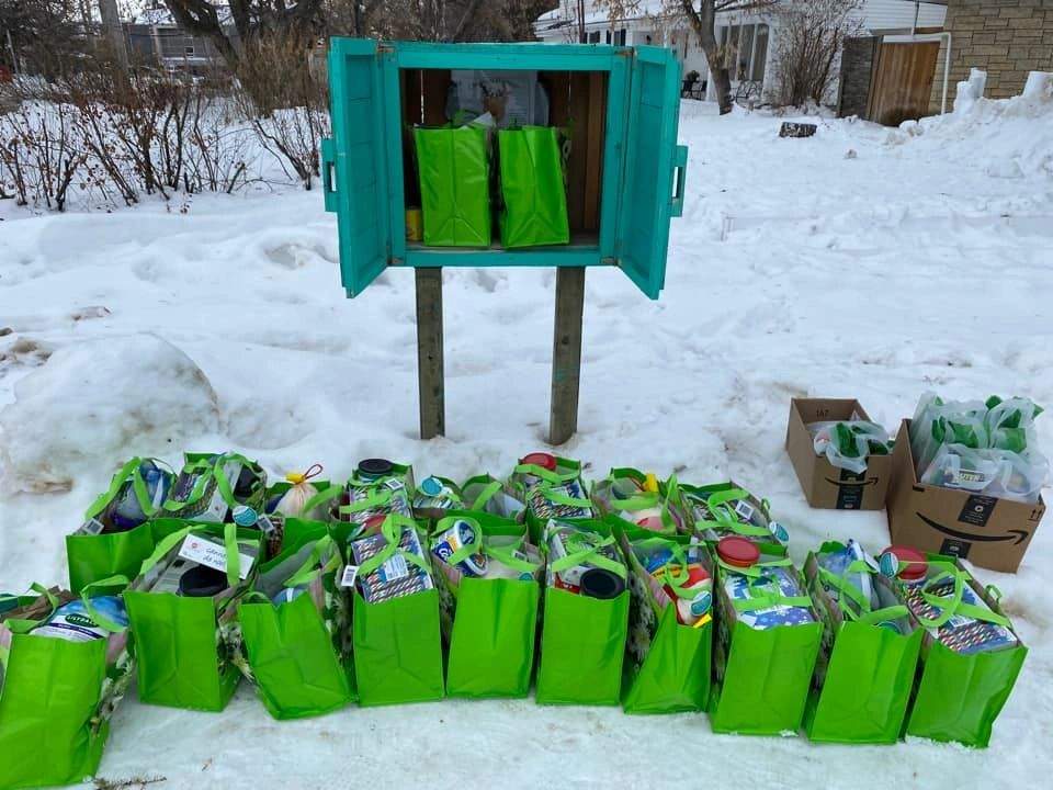 The Christmas hampers they gave out this holiday season.