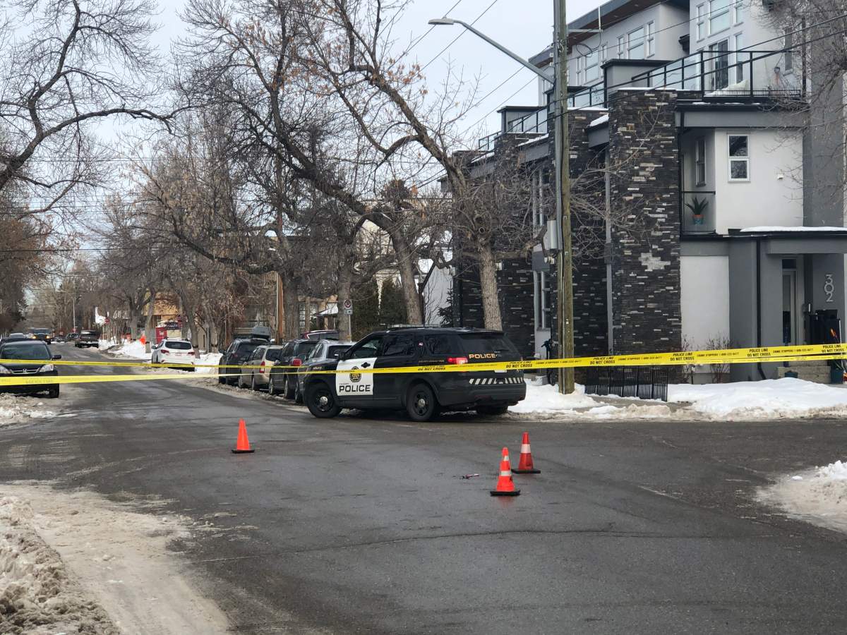 Police on the scene of a shooting in northeast Calgary on Wednesday, Jan. 6. 