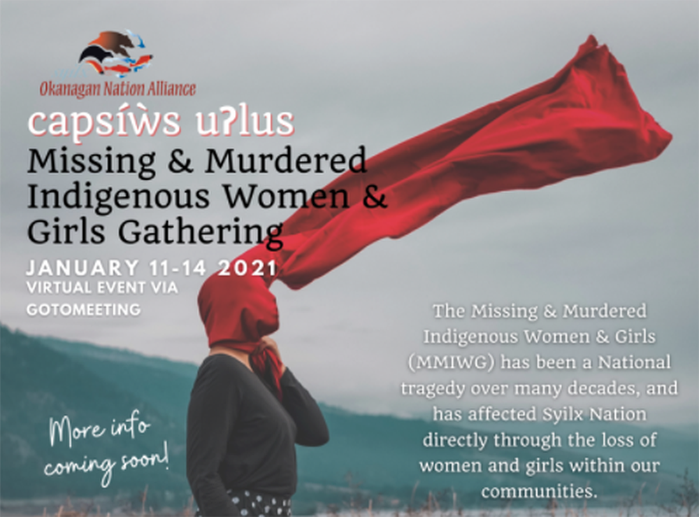 The Okanagan Nation Alliance’s virtual gathering will take place Jan. 11 to 14, and features speakers, including the first female First Nations judge in B.C.