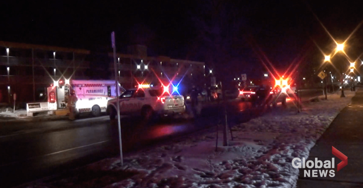 Peterborough police say a pedestrian has died of his injuries after he was struck by a vehicle on George Street North on Thursday night.