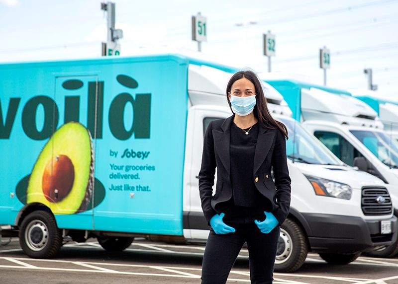 Sarah Joyce, senior vice president of e-commerce at the Voilà by Sobeys Customer Fulfilment Centre in Vaughan, ON