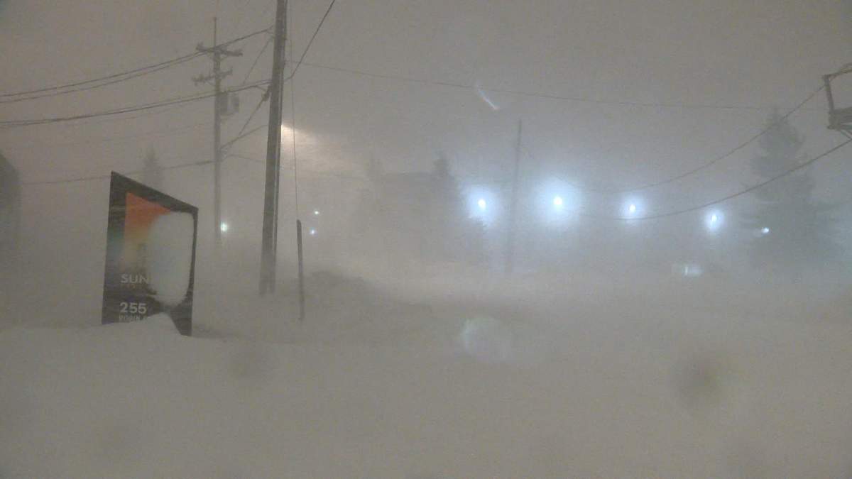 Snowstorm conditions in Southern Ontario .
