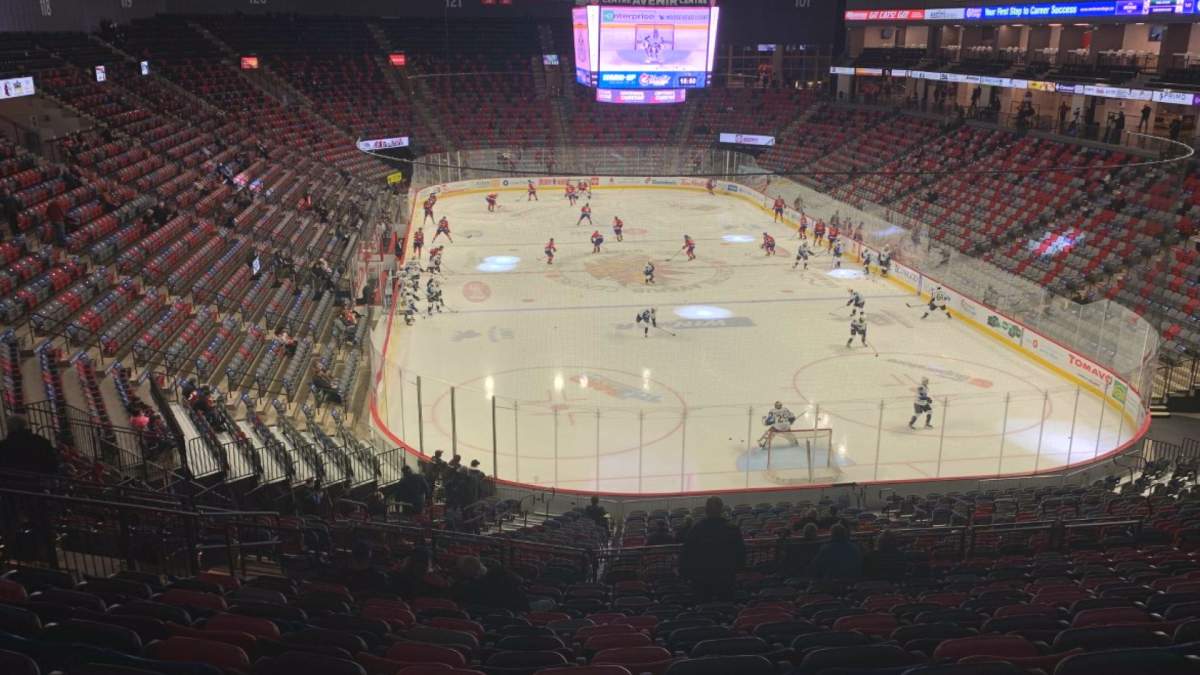 File photo. The pre-game warmup at the Avenir Centre in Moncton Nov. 4, 2020 ahead of a game between the Saint John Sea Dogs and Moncton Wildcats.