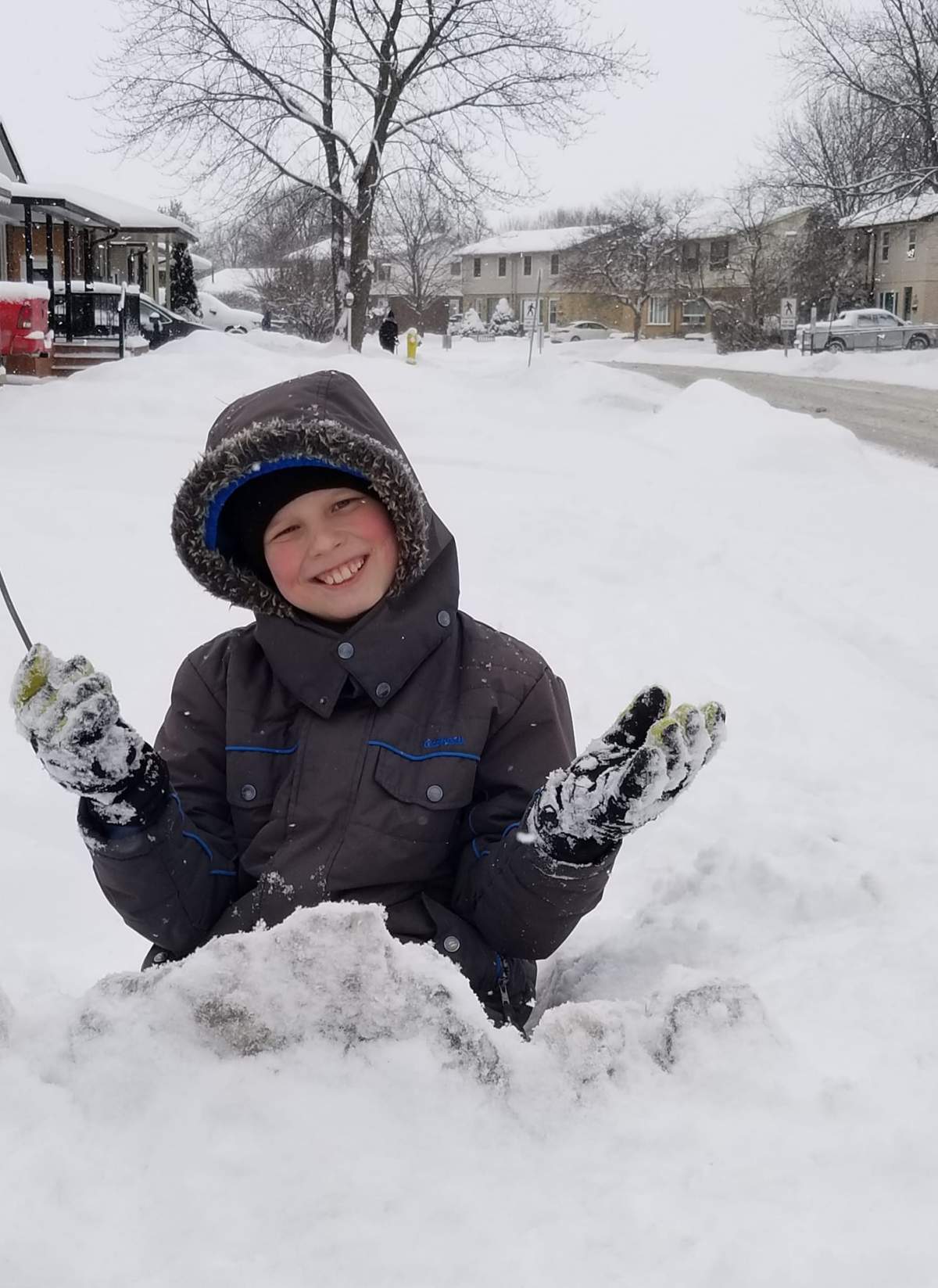 Ryan enjoying the snow on Jan. 29, 2021.