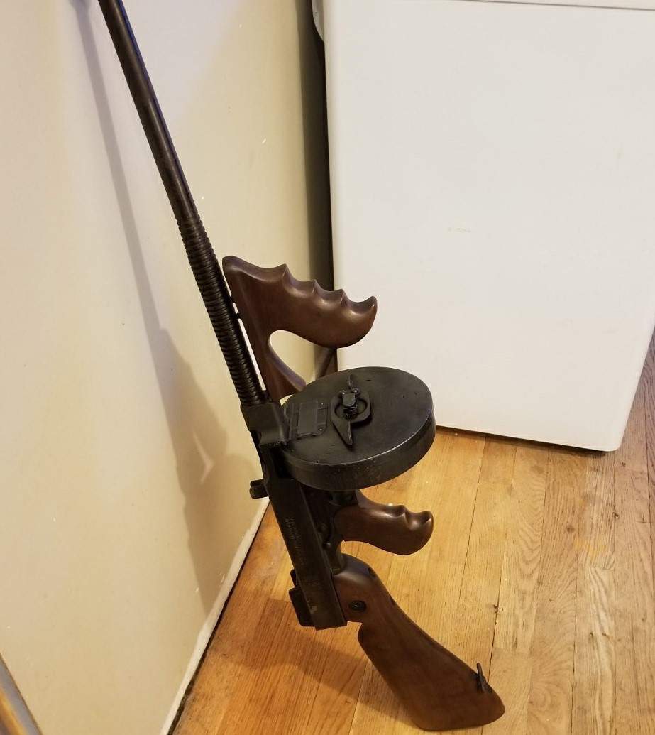 Firearm allegedly seized by RCMP during a search of properties linked to Raymond Tetu.