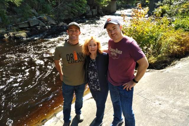 Sgt. Andrew Harnett with his mother and his brother Jason.