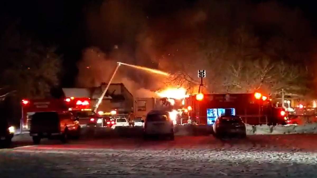 A large structure fire kept firefighters busy overnight Thursday in Verona.