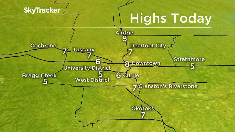 Daytime high temperatures recorded on Sunday, Jan. 17.