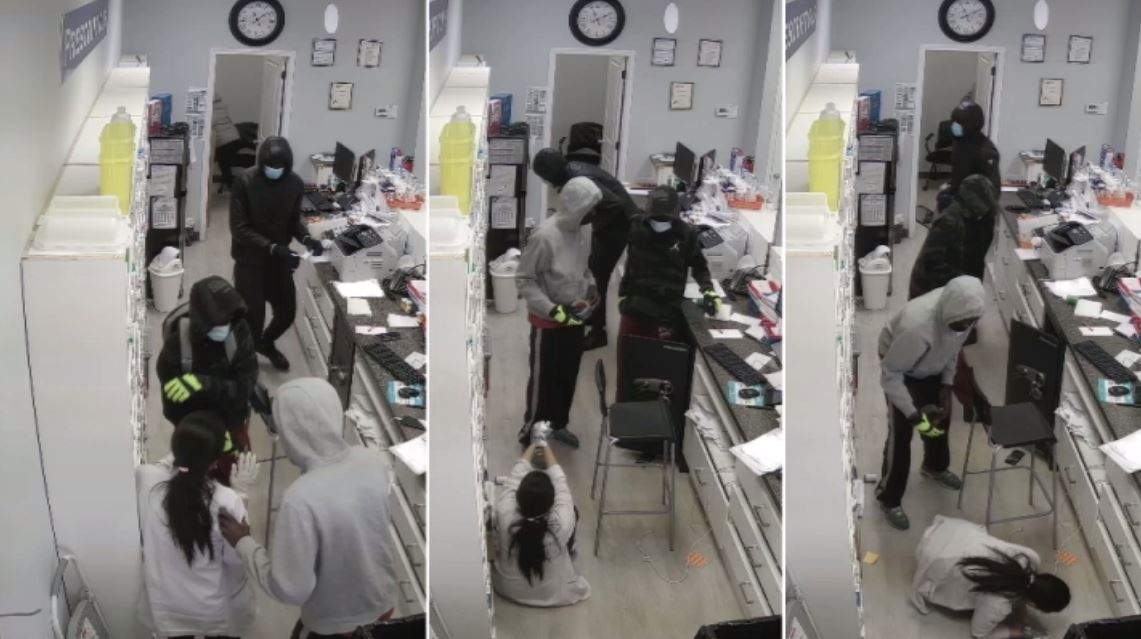 Lakewood Pharmacy is sharing security camera pictures after it was robbed Tuesday morning.