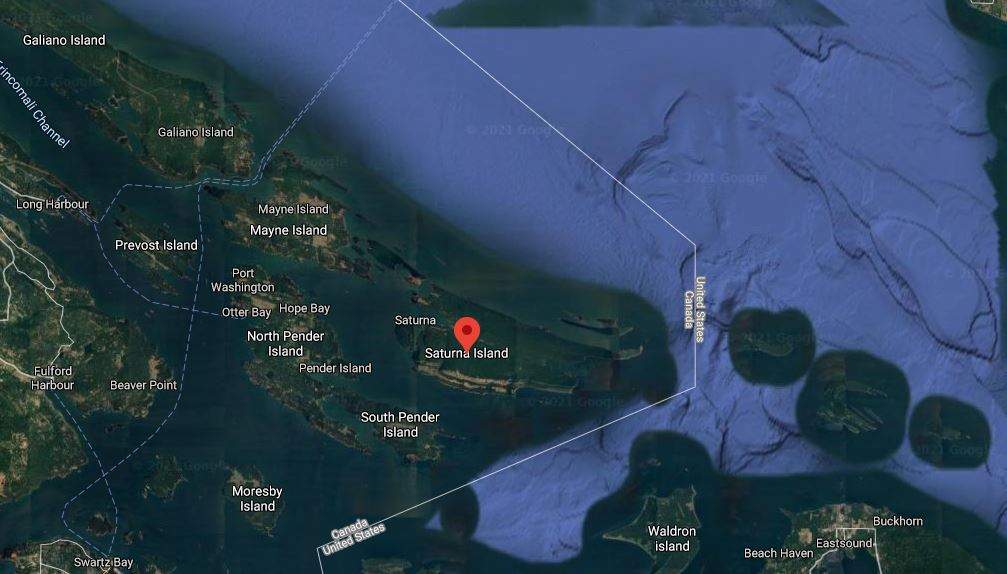 The human remains were found on Saturna Island in 1972 and then buried on Salt Spring Island.
