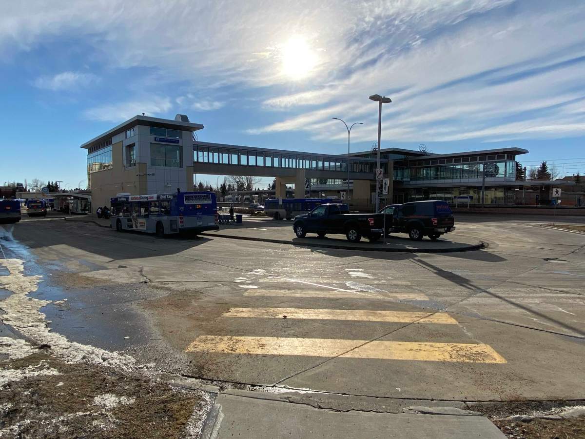 Century Park Transit Station in Edmonton on Wednesday, Feb. 24, 2021.