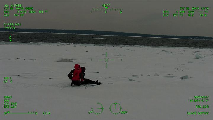 Emergency crews were called to the park on Cyprus Lake Road, near Tobermory, at 2:30 p.m., after two people walked on ice that broke away from the shoreline.