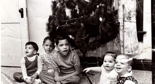 Tim Hague and his siblings. 