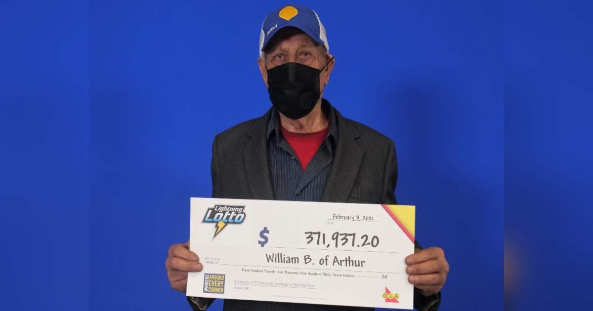William Bradley of Arthur, Ont., won the lottery on his birthday.