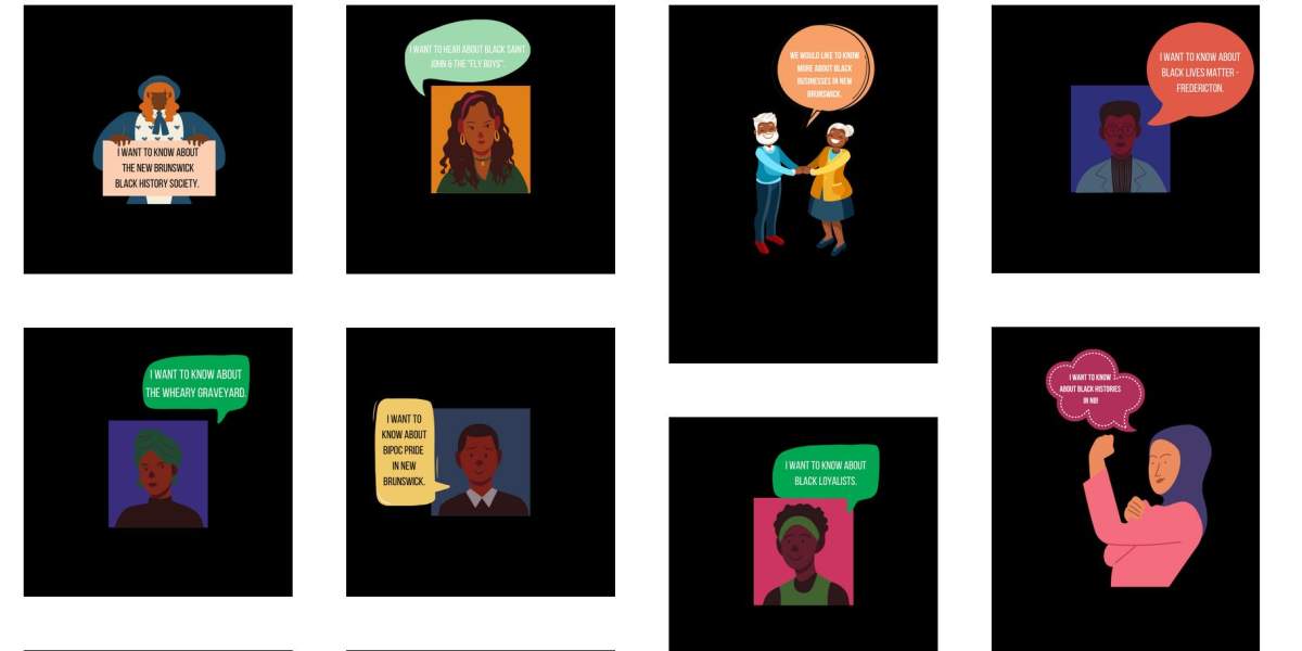 A screenshot of the Black Lives Matter in New Brunswick Education Project website is shown, featuring lessons, presentations, films and other resources for teachers.