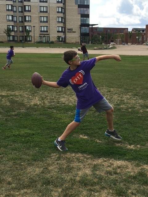 Brasen attending CHAMPS camp.