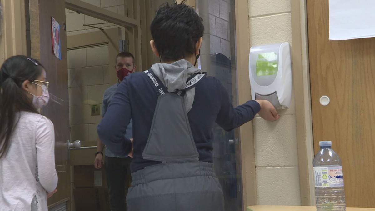 Hand sanitizing before and after class is now a common practice.